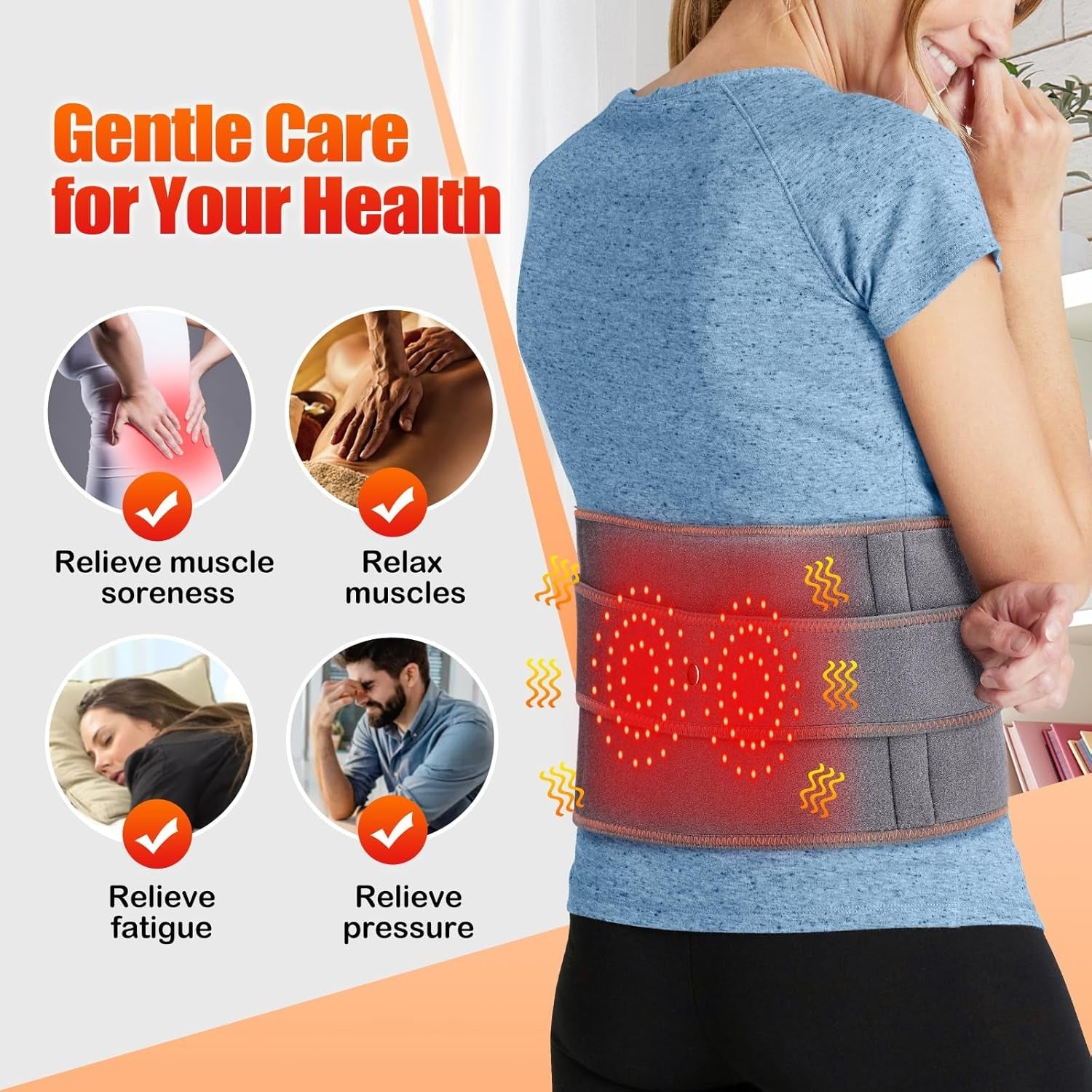 VYNOV™ HeatBack – Heated Back Massager for Posture Support & Pain Relief