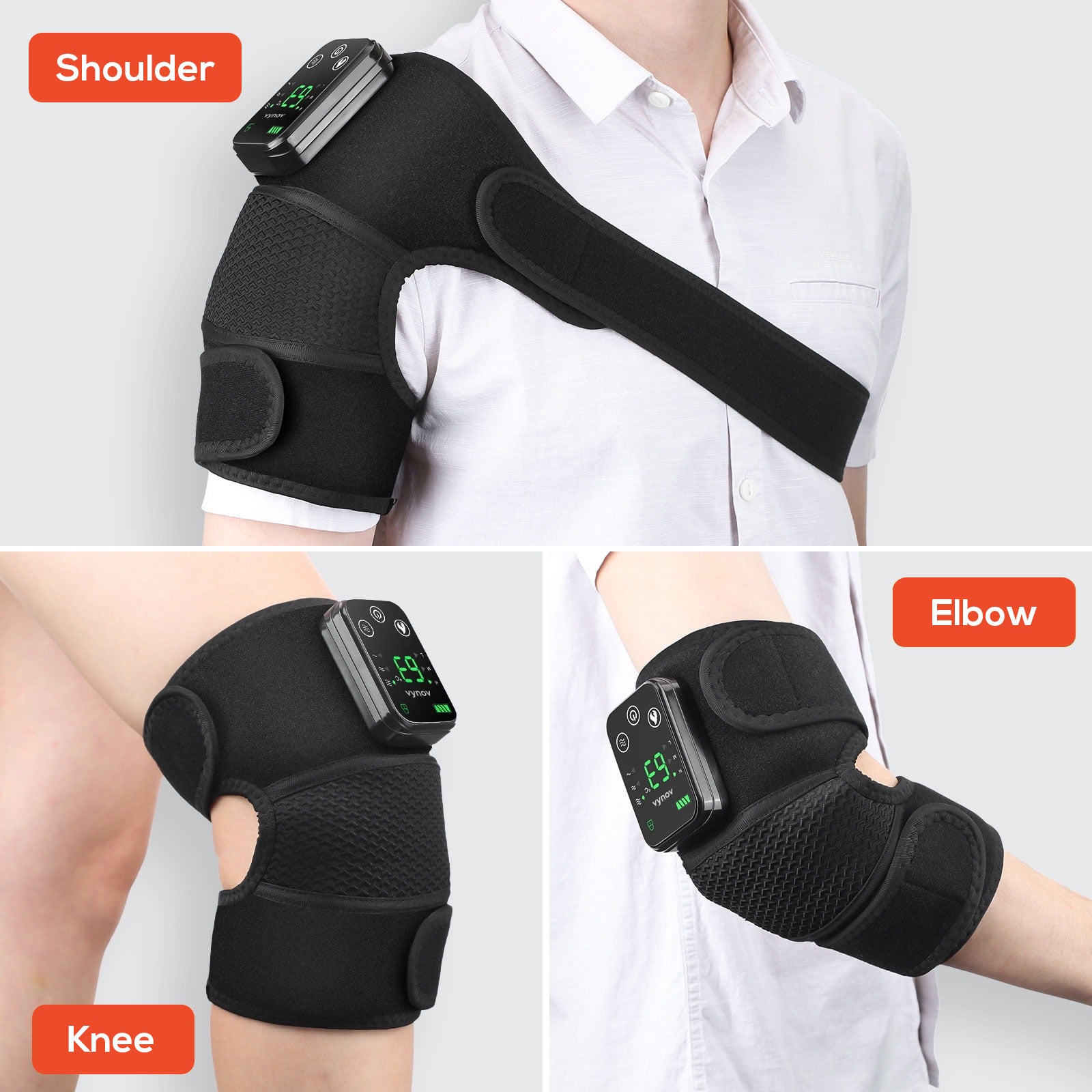 VYNOV™ HeatFlex 3-in-1 – Versatile Heated Massager for Joints, Mobility & Recovery