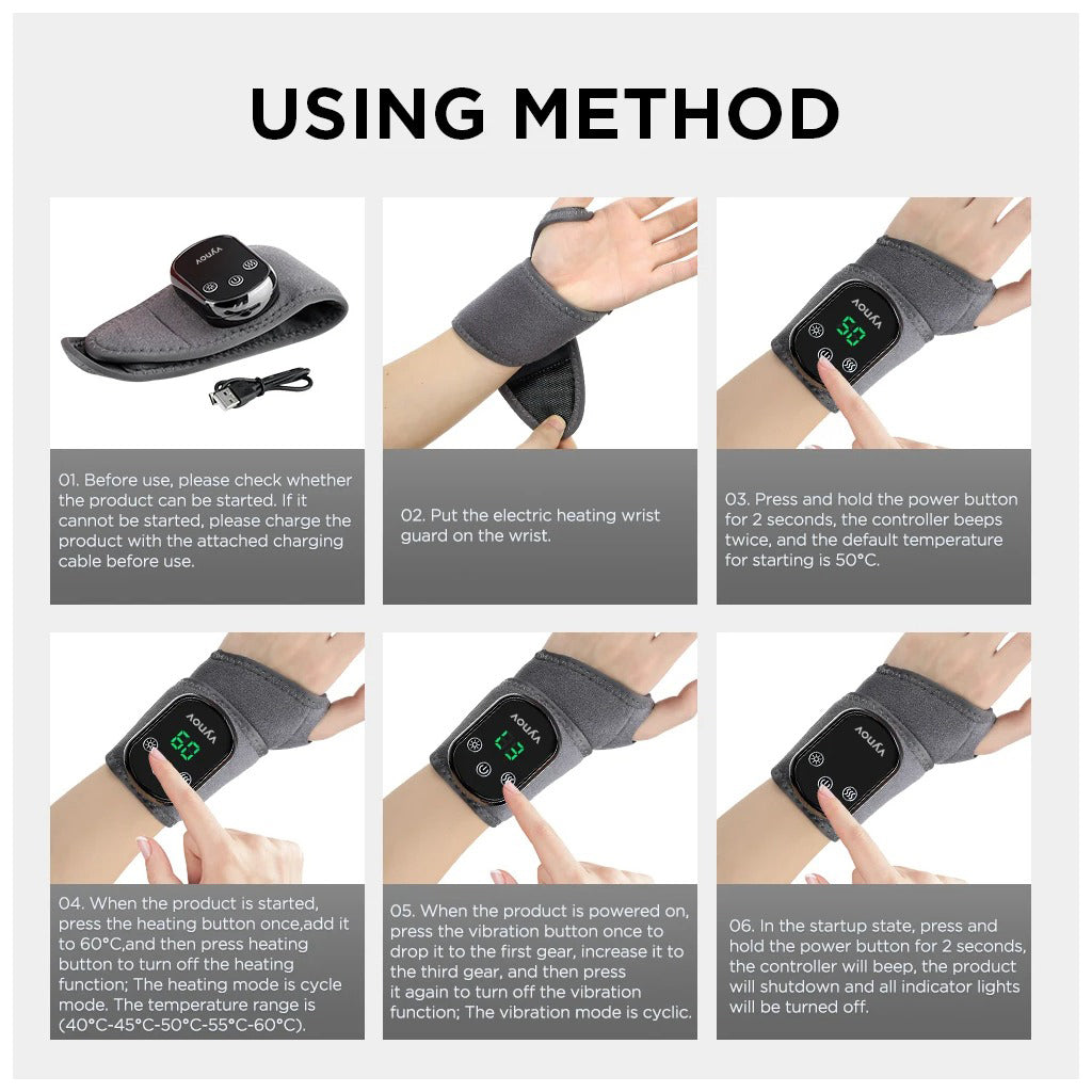 VYNOV™ HeatWrist – Heated Wrist Massager for Flexibility & Joint Comfort